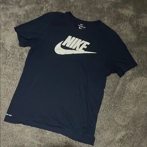 Nike Dri-Fit Blue and White Short Sleeve Tee